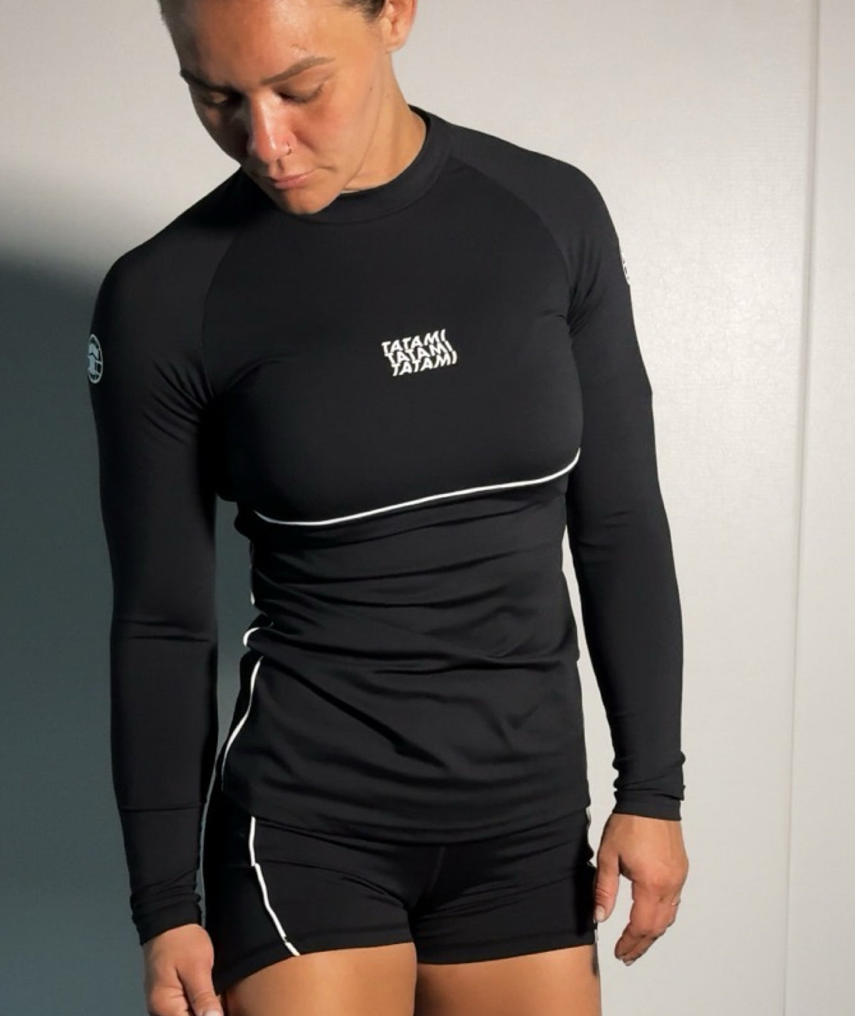 Ladies Contour Long Sleeve Rash Guard - Black