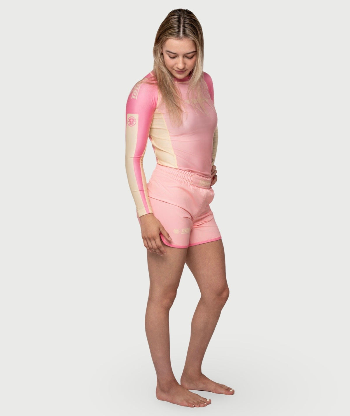 Ladies Contrast High Cut Shorts - Candy