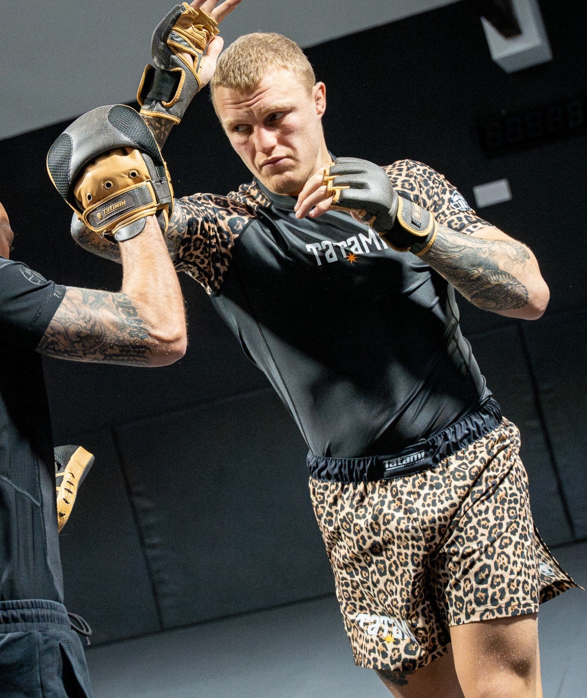 High Split MMA Shorts - Leopard