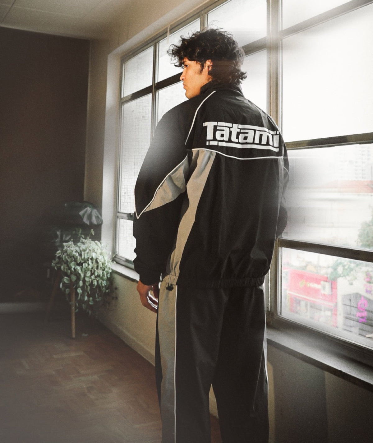 Tatami Tactic Half Zip Tracksuit Top - Black & Grey