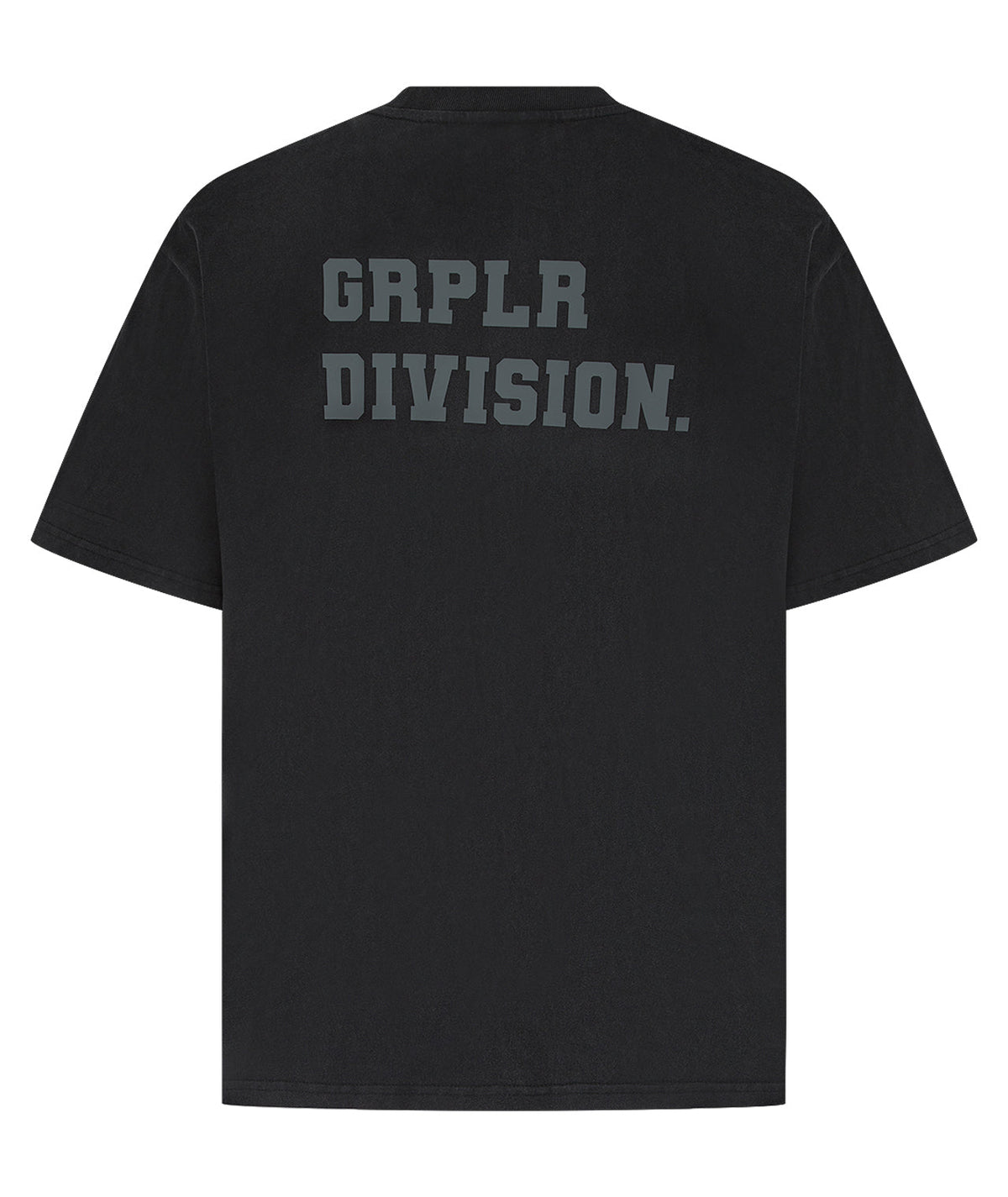 GRPLR Division Oversized Stone Washed T-Shirt - Black