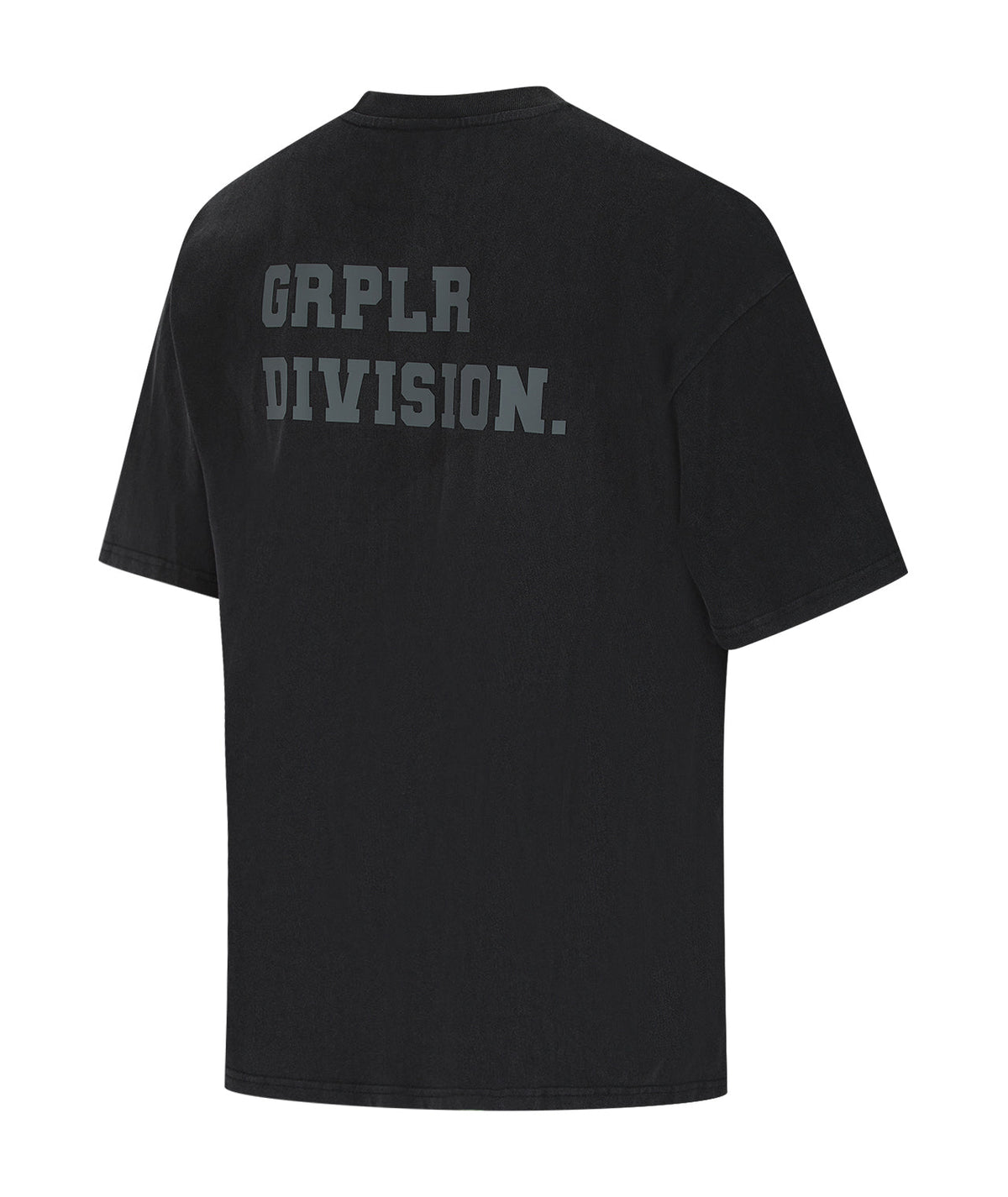 GRPLR Division Oversized Stone Washed T-Shirt - Black