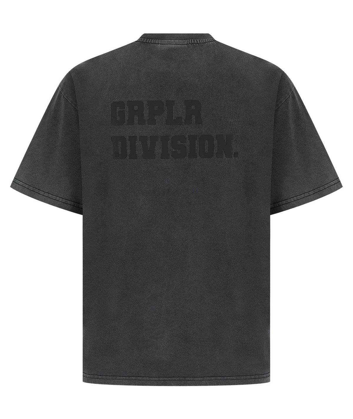 GRPLR Division Oversized Stone Washed T-Shirt - Grey
