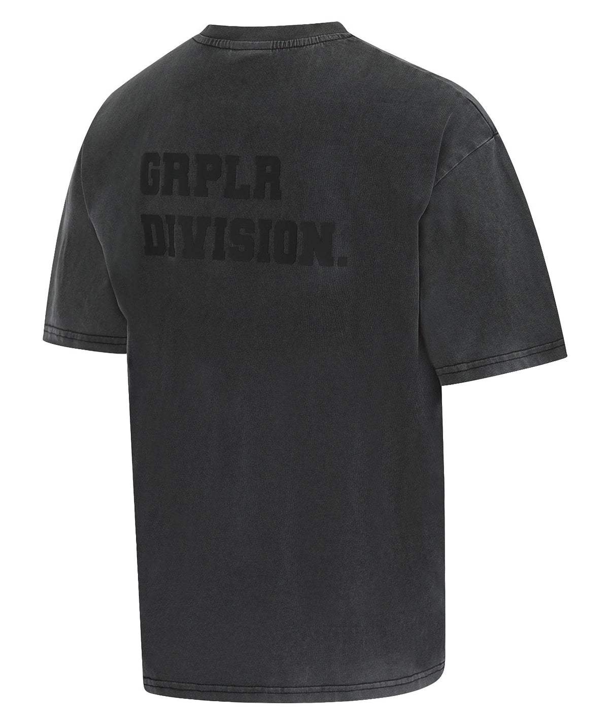 GRPLR Division Oversized Stone Washed T-Shirt - Grey