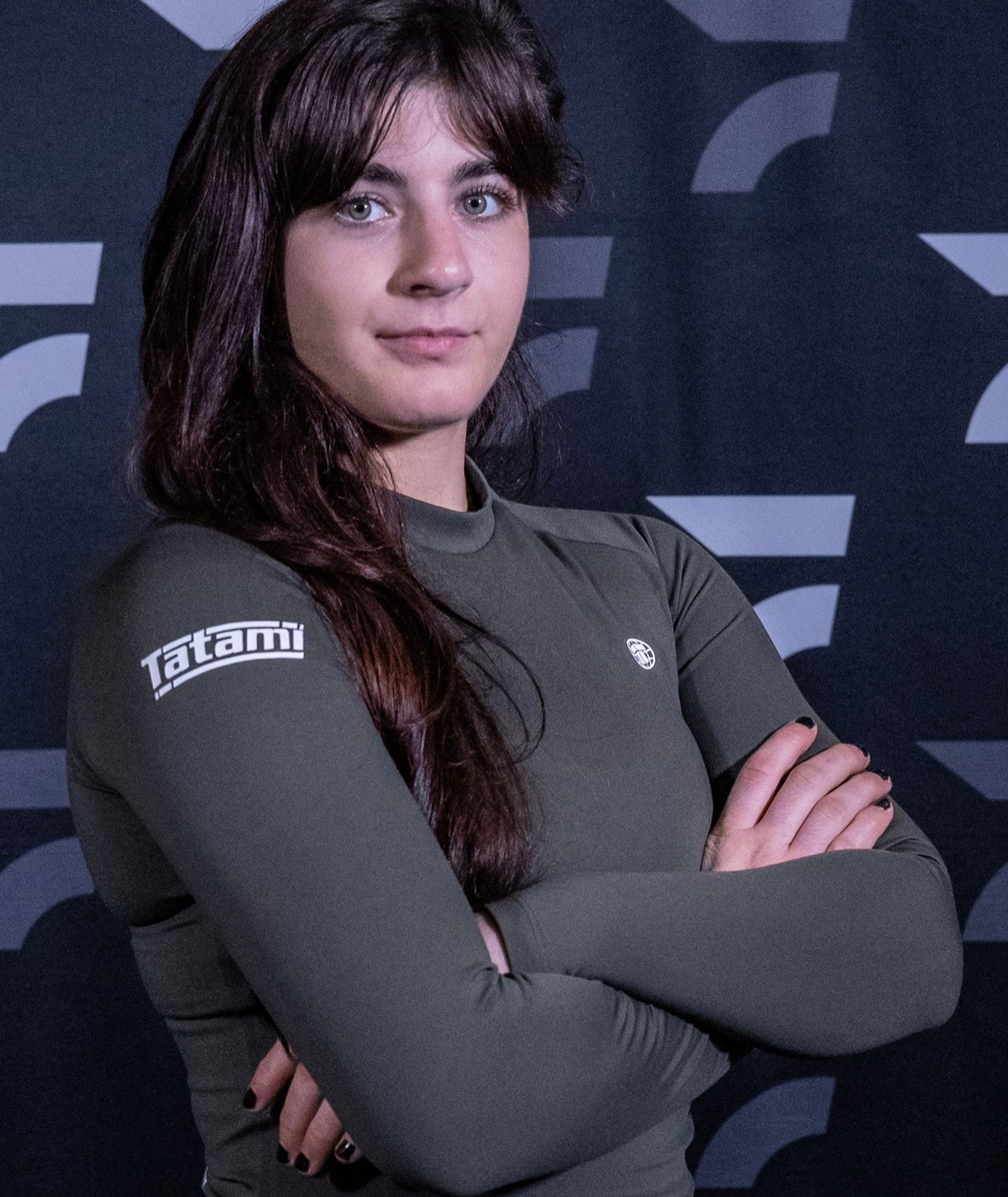 Ladies Agile Long Sleeve Rash Guard - Khaki
