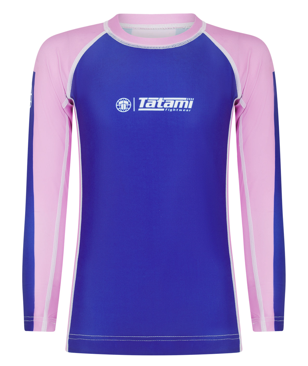 Kids Contrast Long Sleeve Rash Guard - Navy & Pink – Tatami Fightwear ...