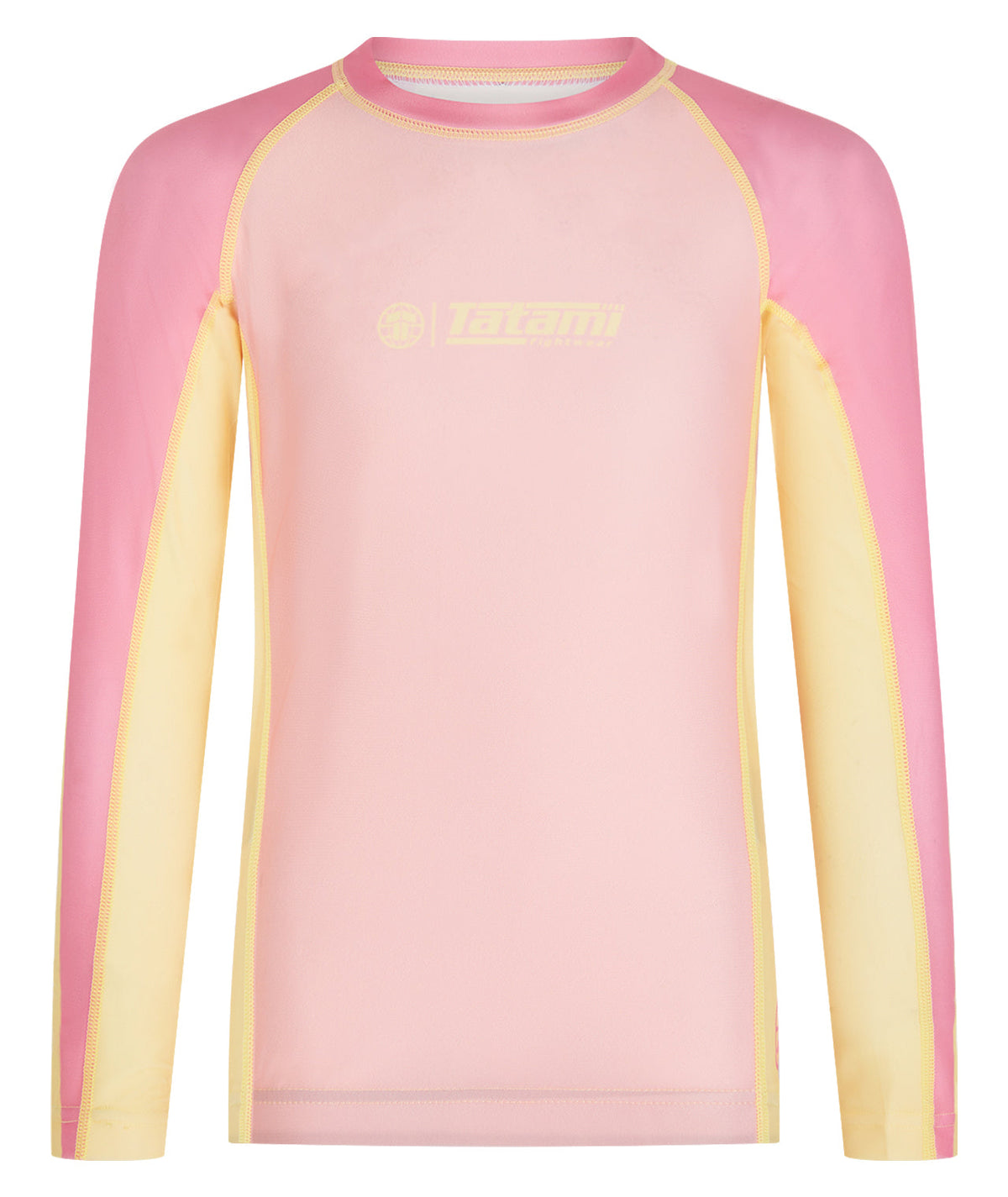 Kids Contrast Long Sleeve Rash Guard - Candy