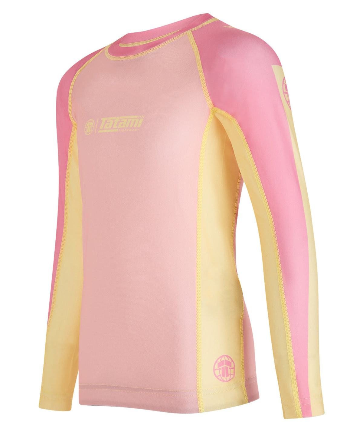 Kids Contrast Long Sleeve Rash Guard - Candy