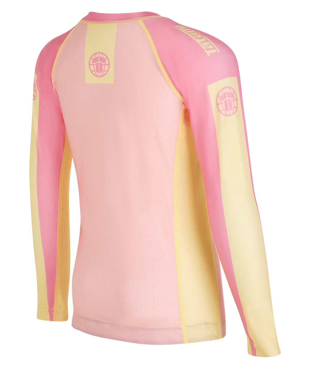 Kids Contrast Long Sleeve Rash Guard - Candy
