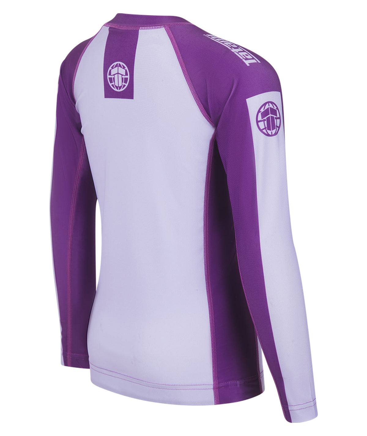 Kids Contrast Long Sleeve Rash Guard - Berry
