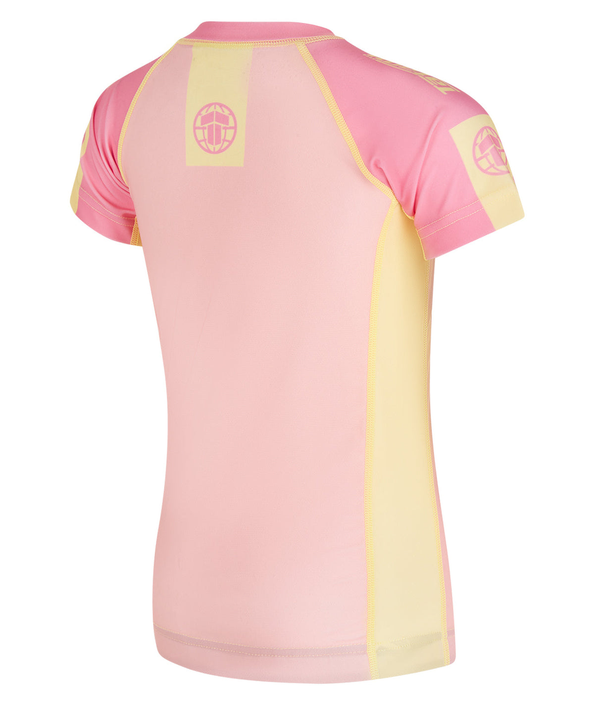 Kids Contrast Short Sleeve Rash Guard - Candy