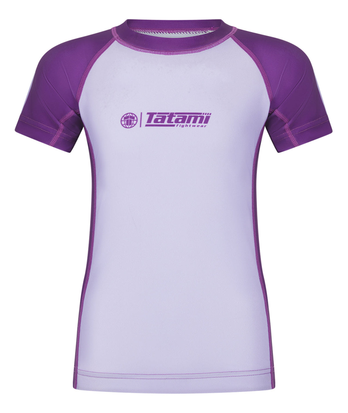 Kids Contrast Short Sleeve Rash Guard - Berry