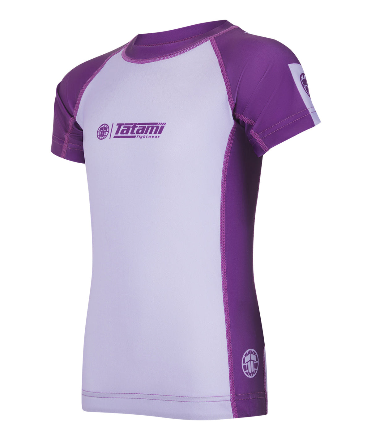 Kids Contrast Short Sleeve Rash Guard - Berry