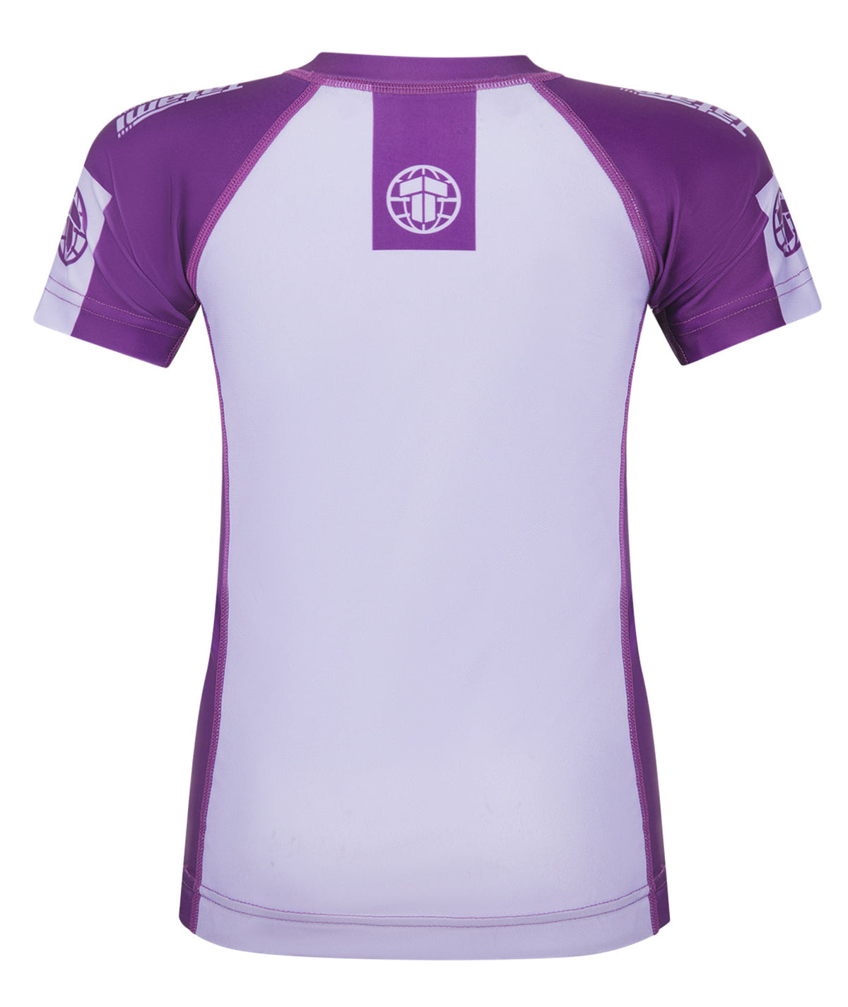 Kids Contrast Short Sleeve Rash Guard - Berry