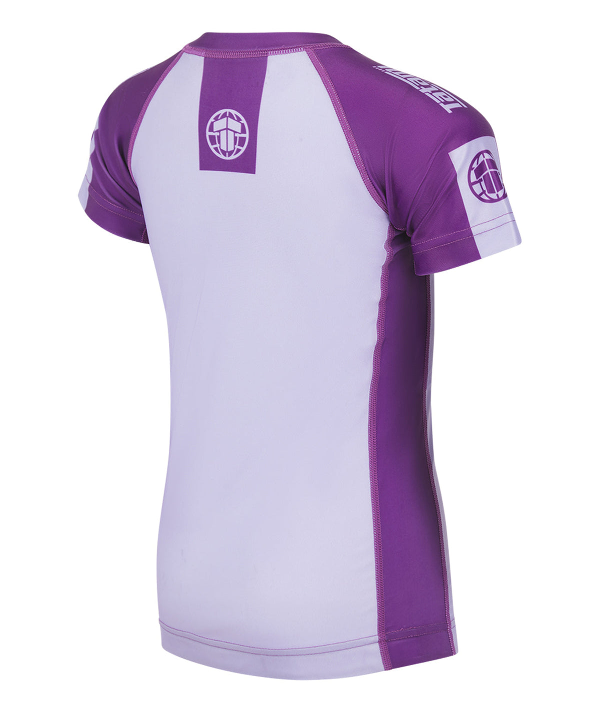 Kids Contrast Short Sleeve Rash Guard - Berry