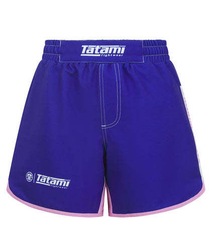Kids Contrast Grappling Shorts - Navy & Pink
