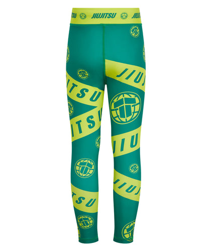 Kids Helena Taped Spats - Green & Yellow