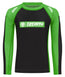 Kids IBJJF Ranked Long Sleeve Rash Guard - Green