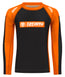 Kids IBJJF Ranked Long Sleeve Rash Guard - Orange