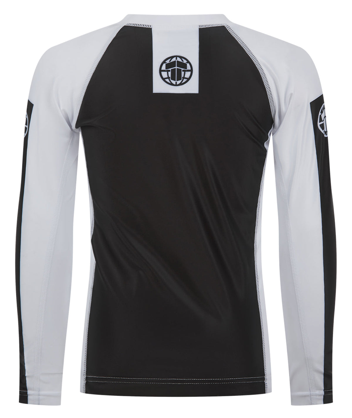Kids IBJJF Ranked Long Sleeve Rash Guard - White