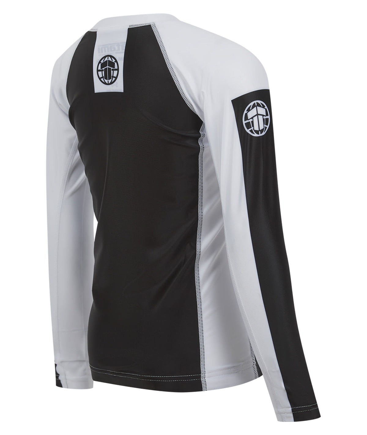 Kids IBJJF Ranked Long Sleeve Rash Guard - White