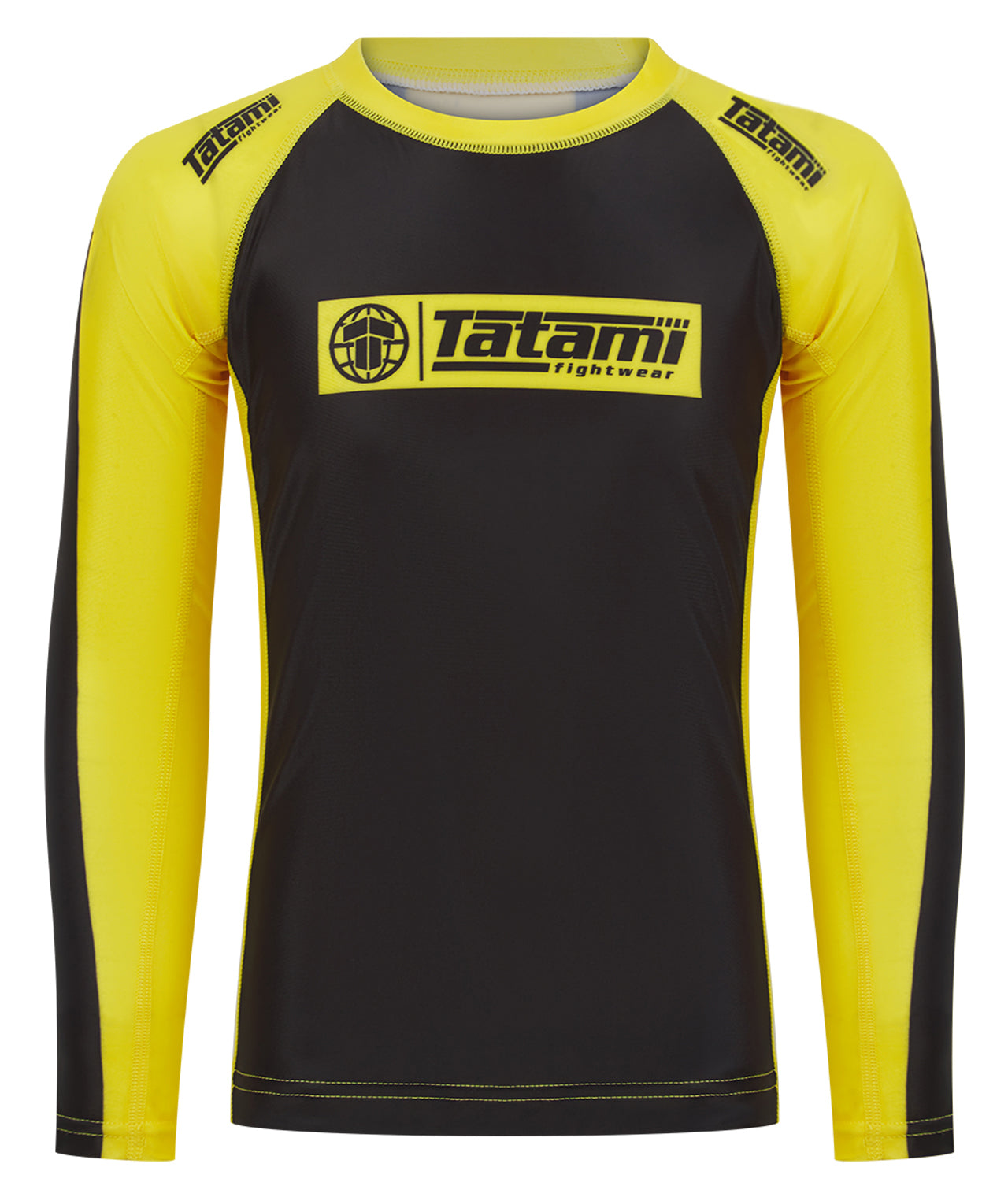 Kids IBJJF Ranked Long Sleeve Rash Guard - Yellow – Tatami Fightwear ...
