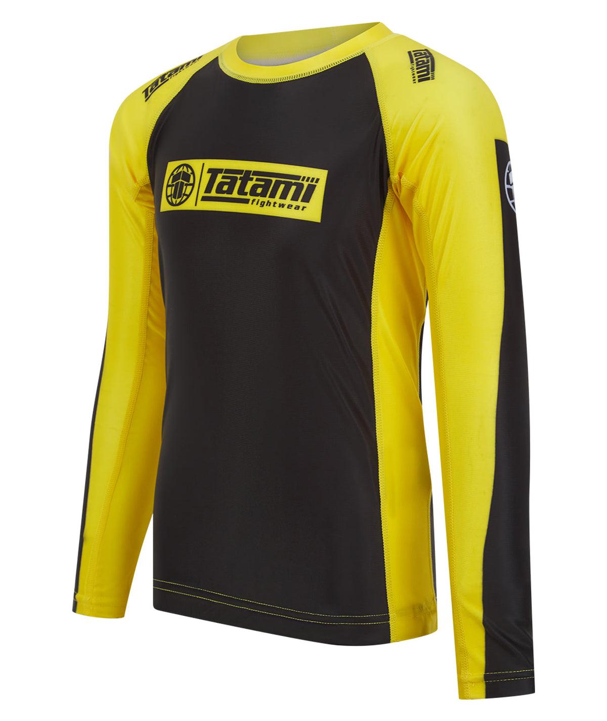 Kids IBJJF Ranked Long Sleeve Rash Guard - Yellow