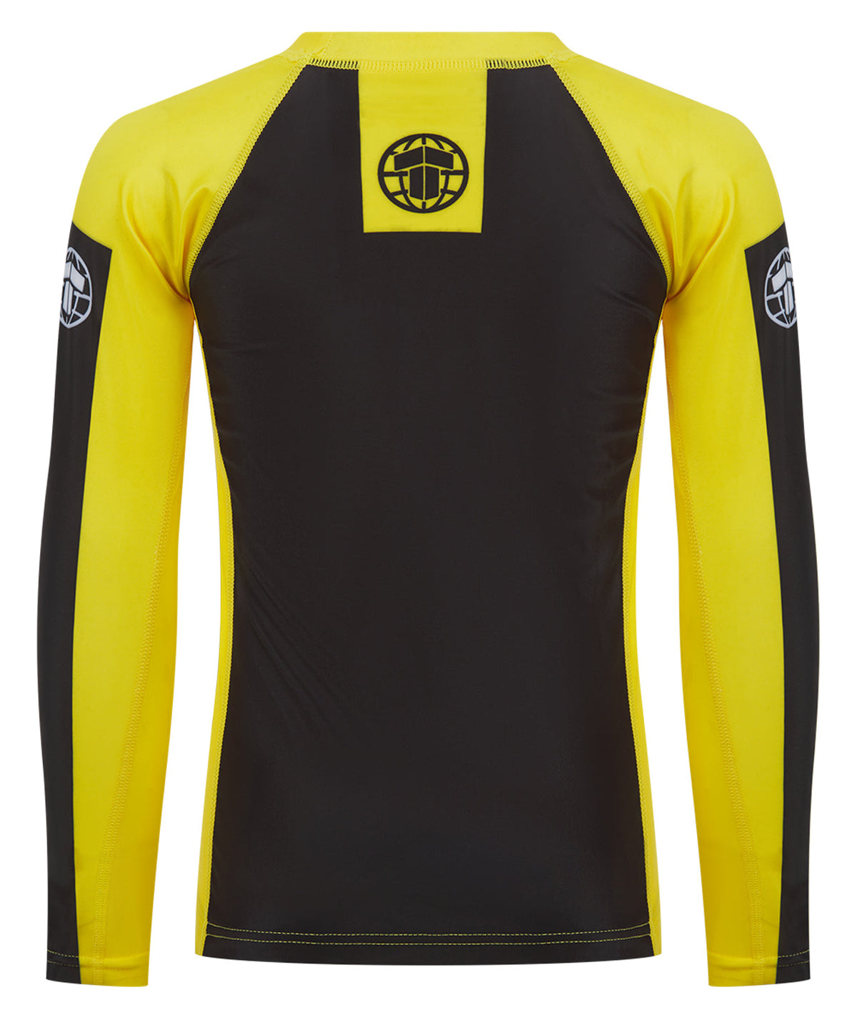 Kids IBJJF Ranked Long Sleeve Rash Guard - Yellow