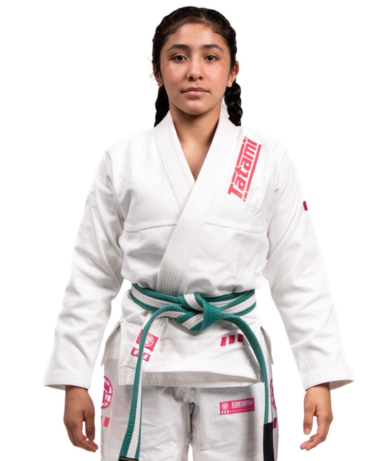 Kids Pro Series Gi - White & Wild Rose – Tatami Fightwear Australia