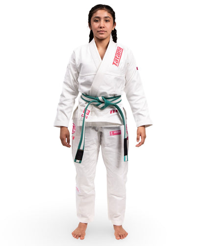 Kids Pro Series Gi - White & Wild Rose
