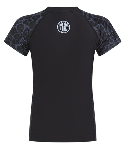 Kids Recharged Rash Guard - Grey Leopard