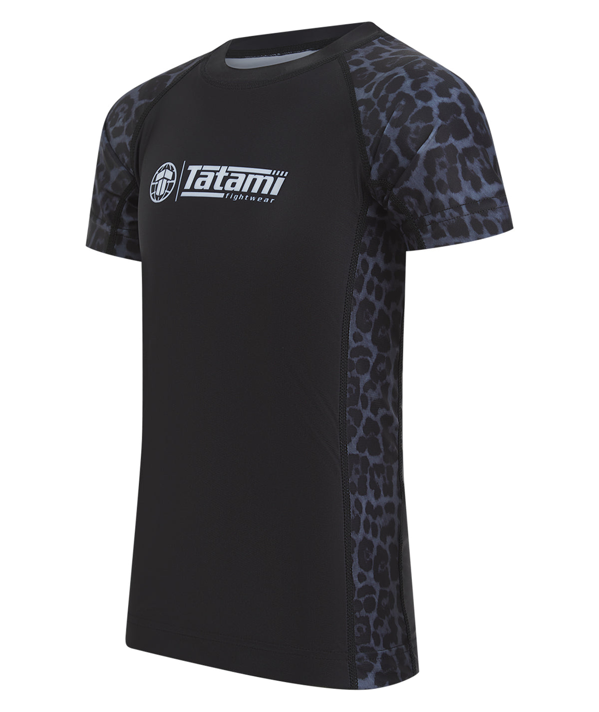 Kids Recharged Rash Guard - Grey Leopard