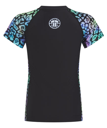 Kids Recharged Rash Guard - Multi Leopard