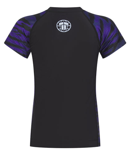 Kids Recharged Rash Guard - Purple Tiger
