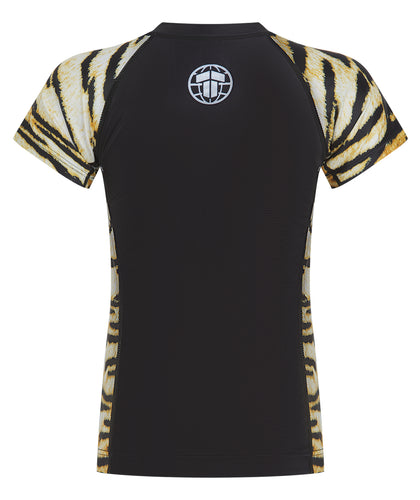 Kids Recharged Rash Guard - Yellow Tiger