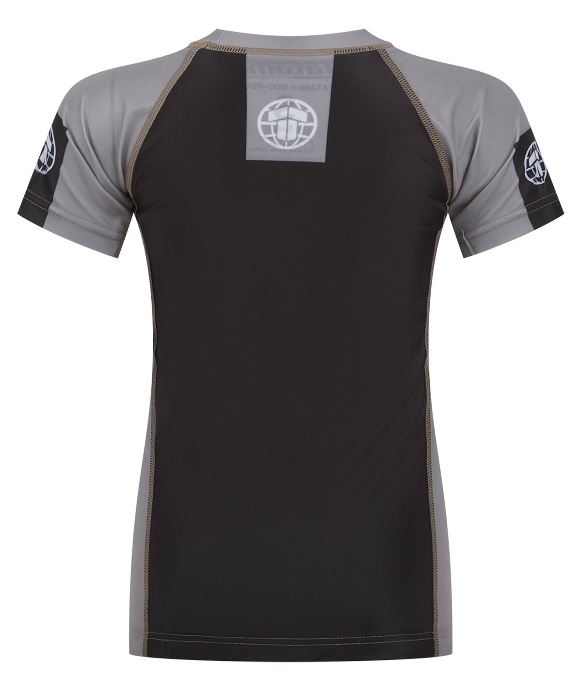 Kids IBJJF Ranked Short Sleeve Rash Guard - Grey