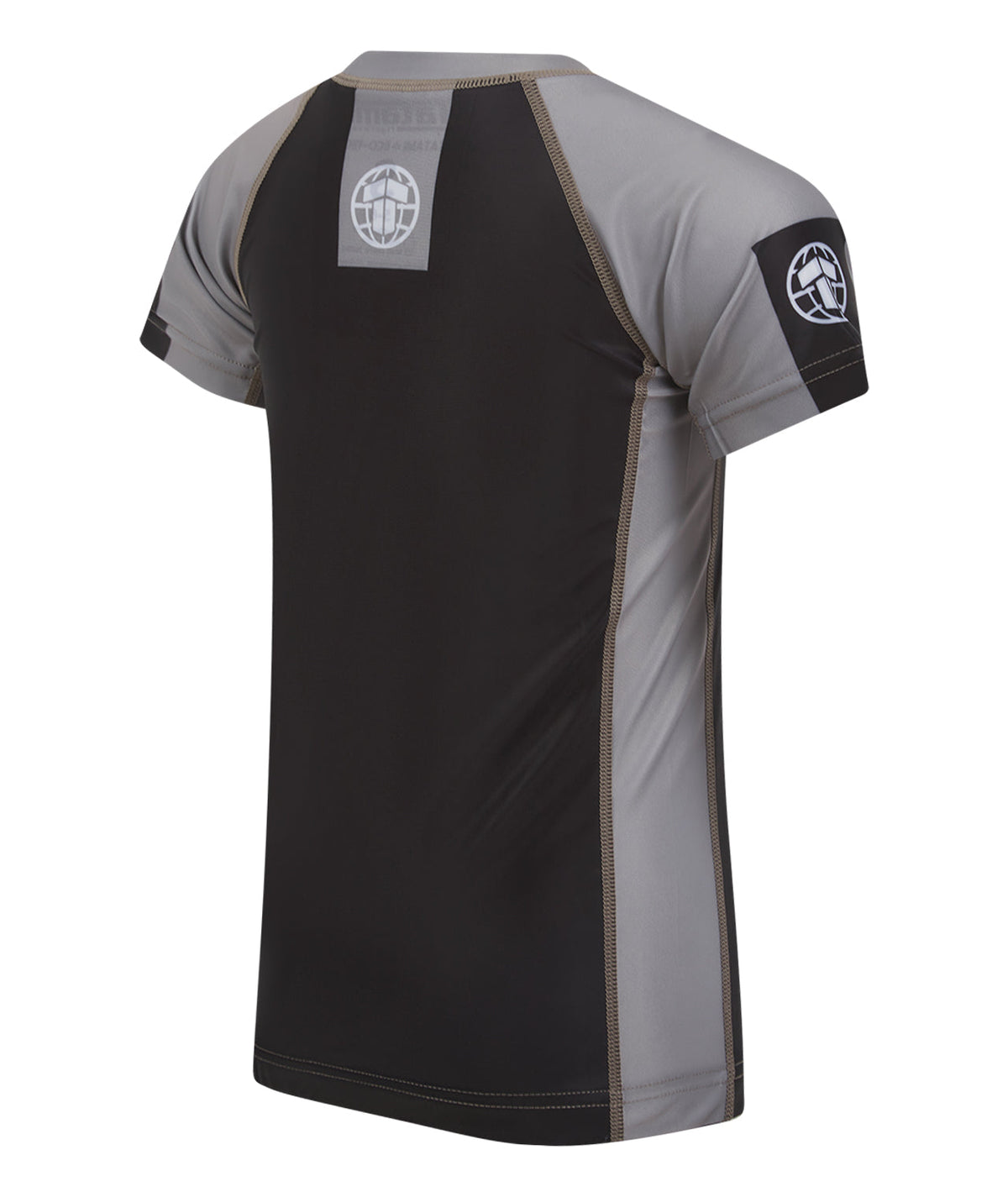 Kids IBJJF Ranked Short Sleeve Rash Guard - Grey