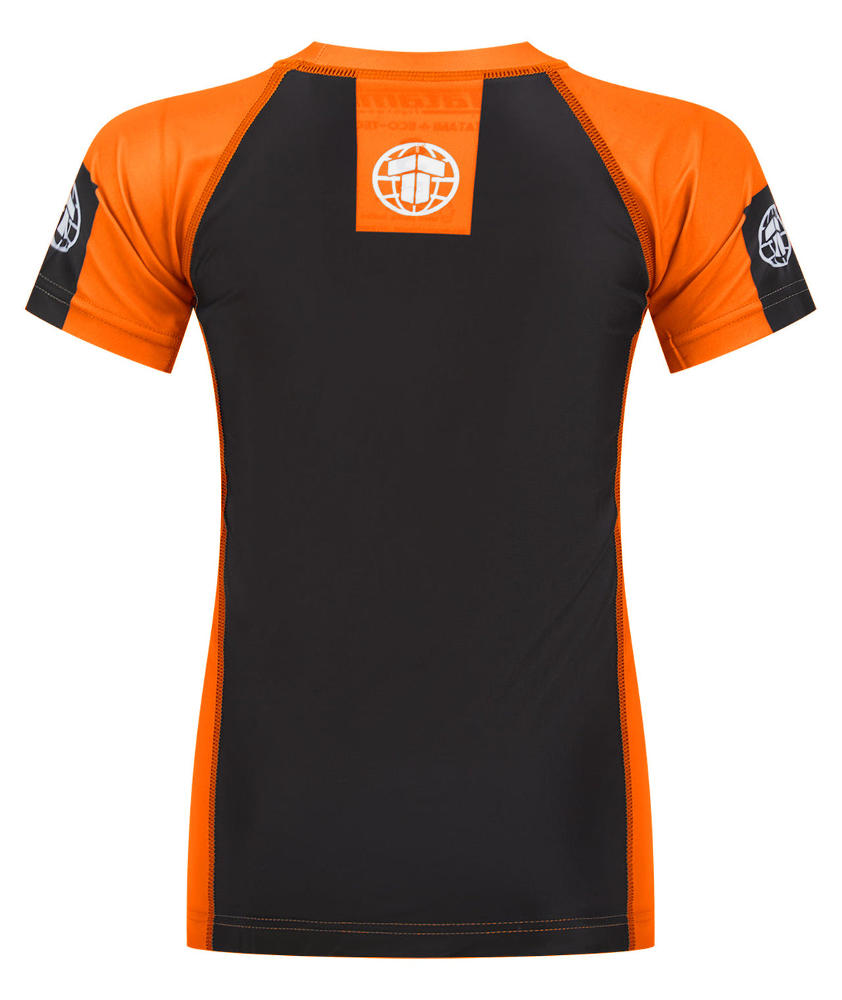 Kids IBJJF Ranked Short Sleeve Rash Guard - Orange