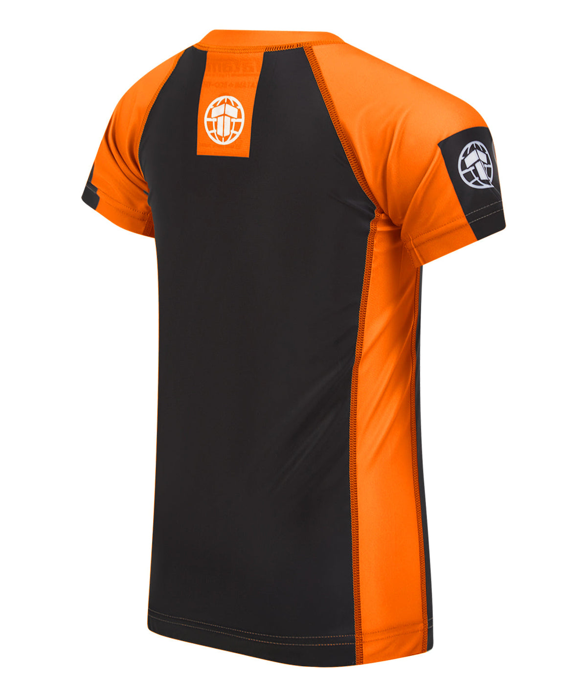 Kids IBJJF Ranked Short Sleeve Rash Guard - Orange