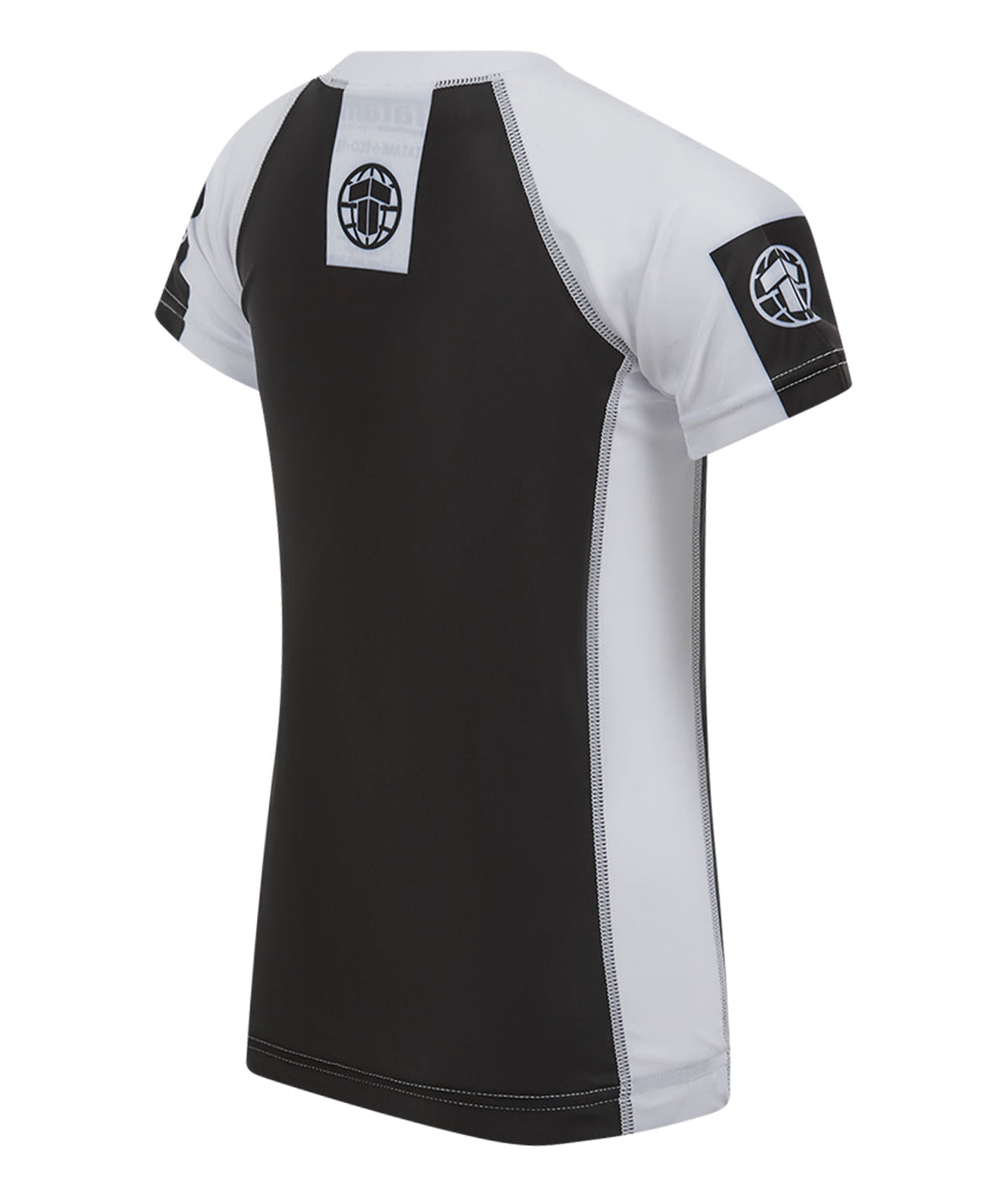 Kids IBJJF Ranked Short Sleeve Rash Guard - White