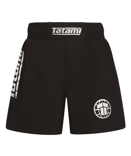 Kids Tatami Pro Grappling Shorts - Black & Silver