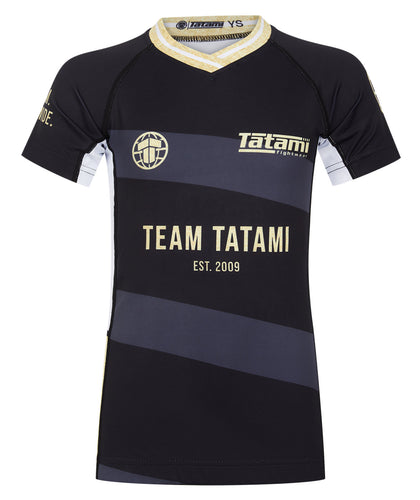 Kids Team Tatami Rash Guard - Black & Gold