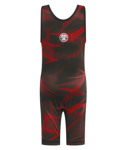 Kids Wrestling Singlets - Red