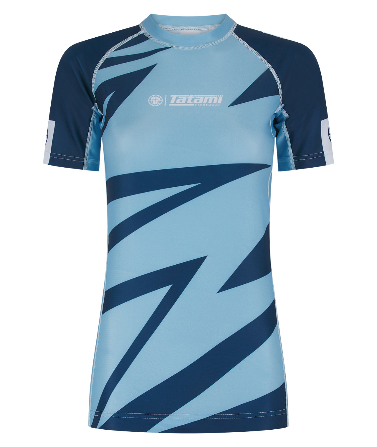 Ladies Abstract Rash Guard - Light Blue – Tatami Fightwear Australia