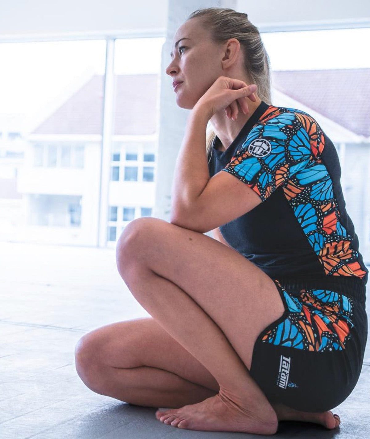 Ladies Butterfly Rash Guard