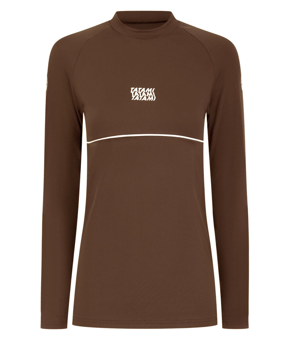Ladies Contour Long Sleeve Rash Guard - Brown