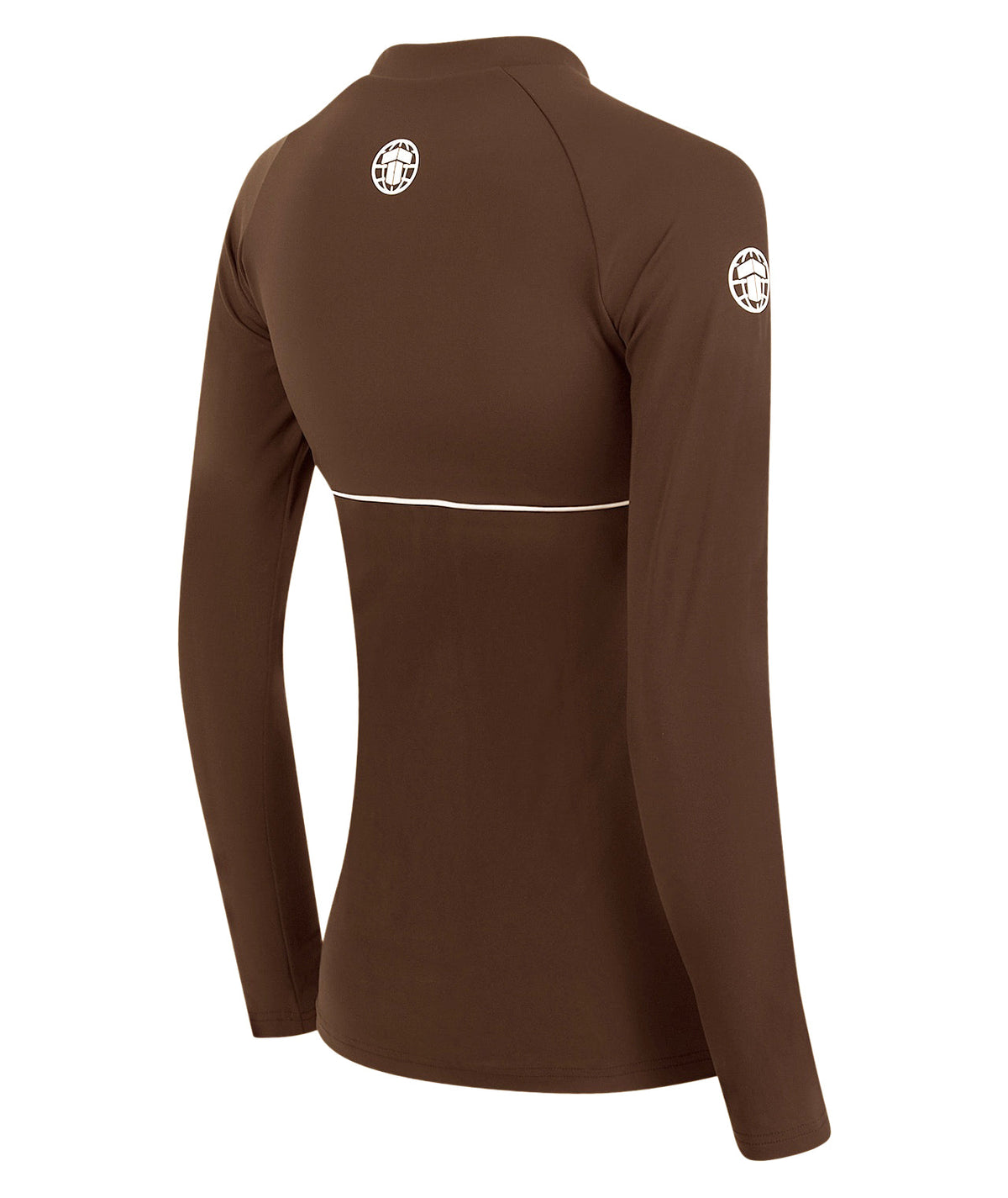 Ladies Contour Long Sleeve Rash Guard - Brown