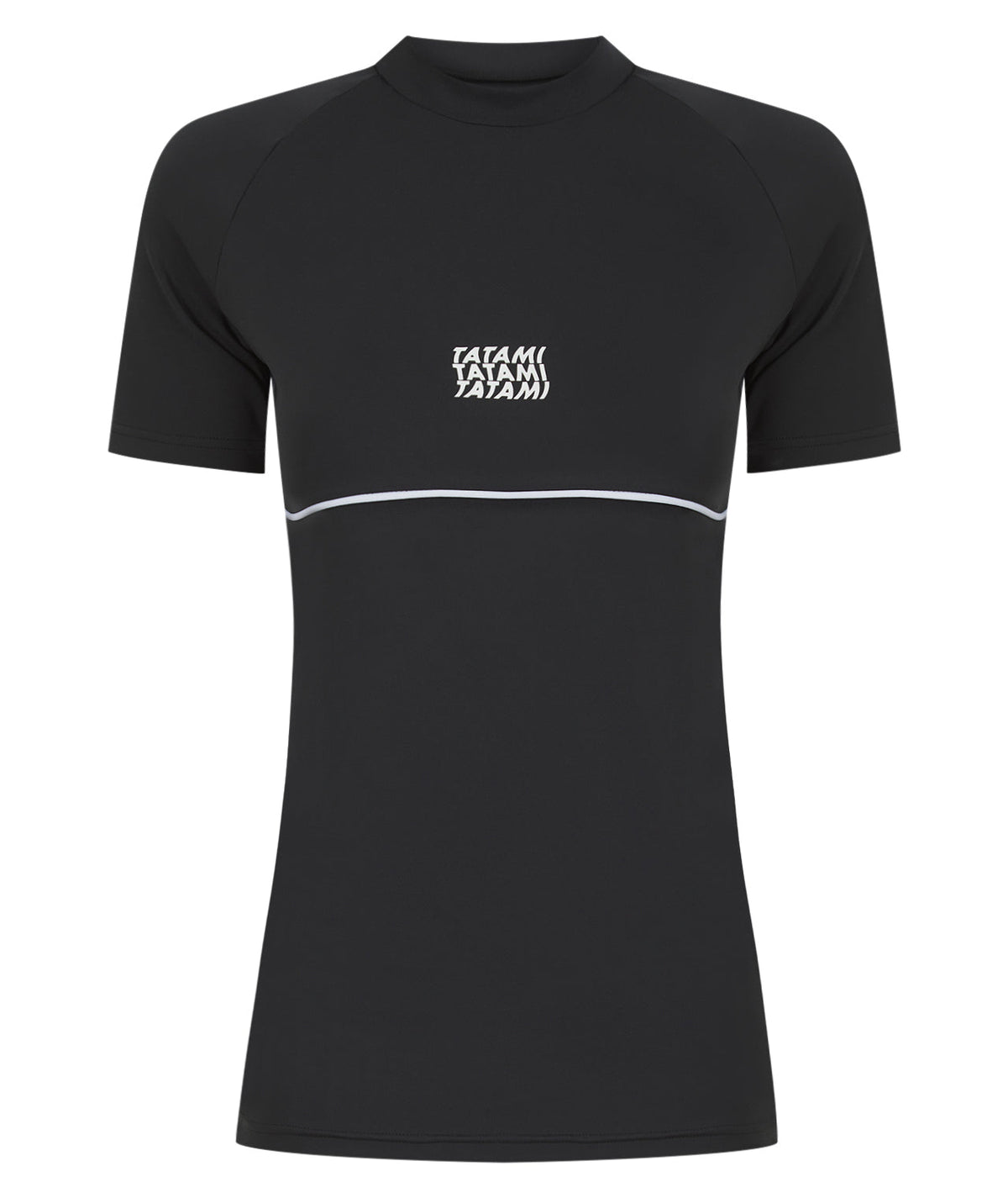 Ladies Contour Short Sleeve Rash Guard - Black