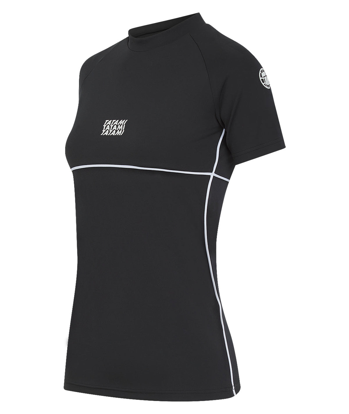 Ladies Contour Short Sleeve Rash Guard - Black