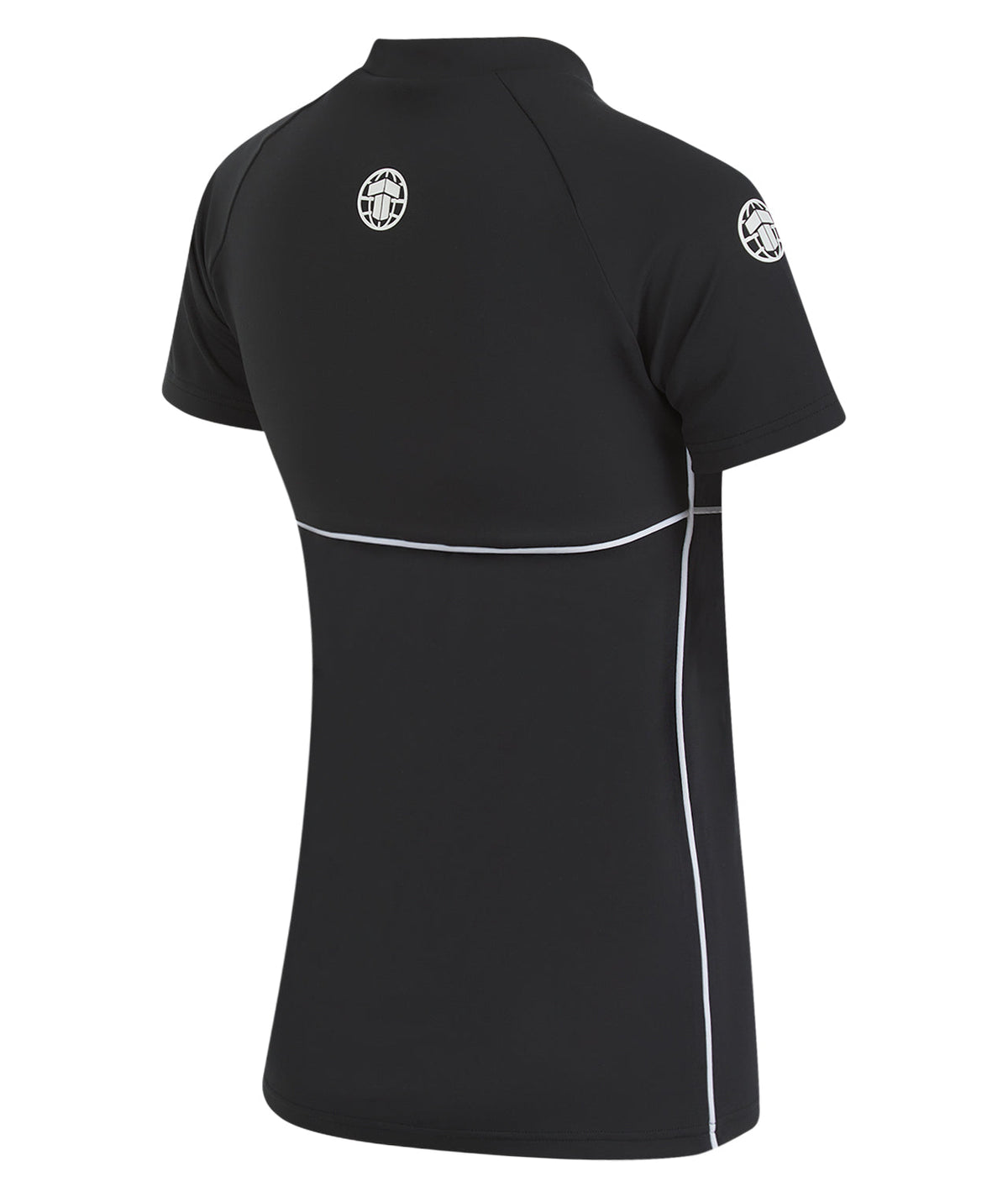 Ladies Contour Short Sleeve Rash Guard - Black